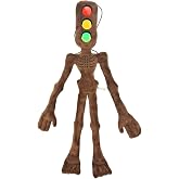 Dr.STONE Siren Head Plush Toys Limbs Movable Plush Toy Anime Black cat and Dog Doll Whistle man Funny Doll，Plush Toys for Home Party Gift Birthday Gift（Traffic Light Head）