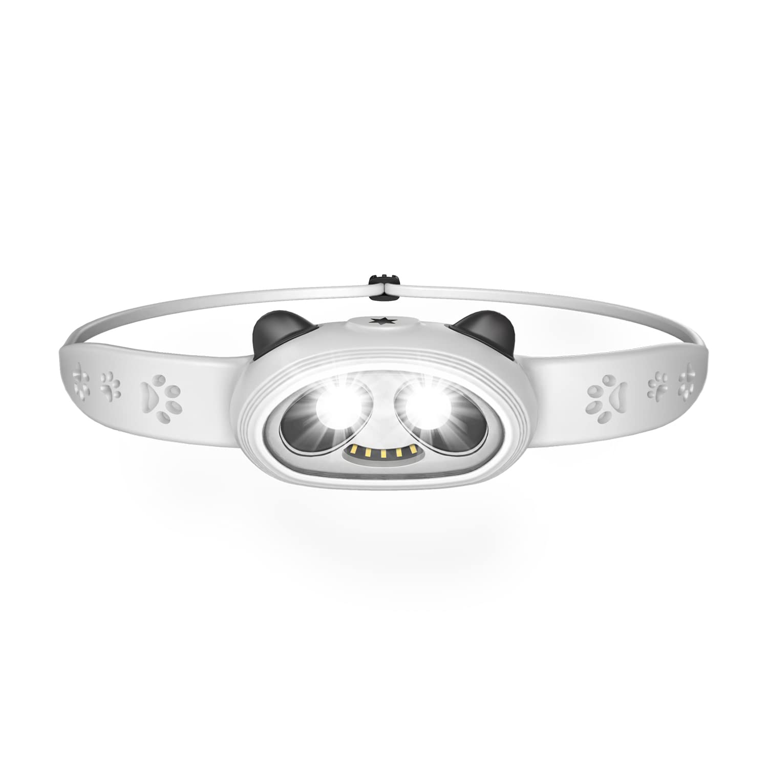 Head Torch for Adults and Kids, Panda Design Rechargeable LED Headlamp, Outdoor Super Bright Headlight for Camping, Walking Dog, Fishing, Night Reading, Running