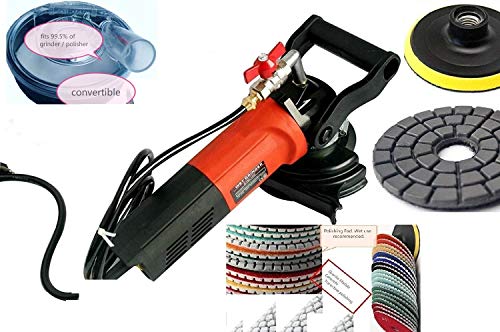 Wet Polisher Dust shroud 5 Inch Diamond Polishing Pad 9+1 Glazing Buffer for lapidary granite terrazzo marble masonry floor tile glass mosaic slabs engineer stone concrete travertine grinder