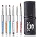 Makartt 6pcs Nail Art Brushes Set for Acrylic Nails Poly Extension Nails 3D UV Gel,Professional Different Nail Design Brushes Tool With Glitter Handle for Salon at Home DIY Manicure
