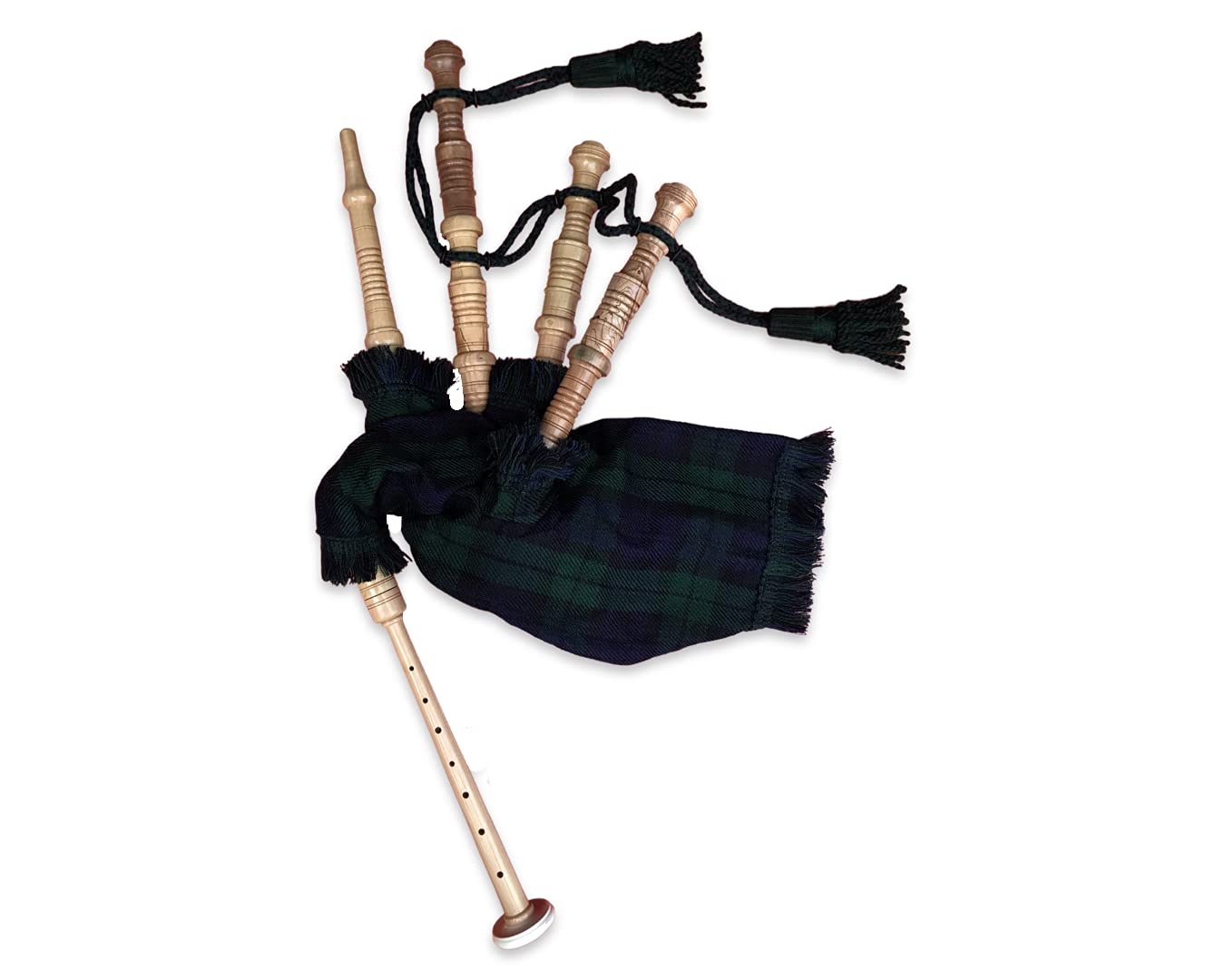 McWilliams Mini Miniature Bagpipe, Bagpipe for Beginners Playable Toy Gift (BLACK WATCH)