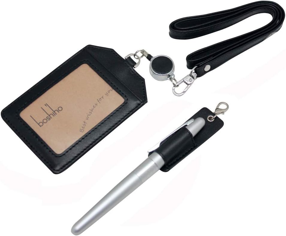 Leather Badge Holder Vertical Style