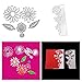 Meslio 2 Pieces Flower Shape Metal Cutting Dies, Embossing Dies Carbon Steel Die Cuts Stencils for DIY Scrapbooking Album Paper Card Making