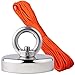 MAGNADIVE Fishing Magnet with Rope – 250 LBS Pulling Force Super Strong Neodymium Magnet – and Paracord 100 ft. Long.