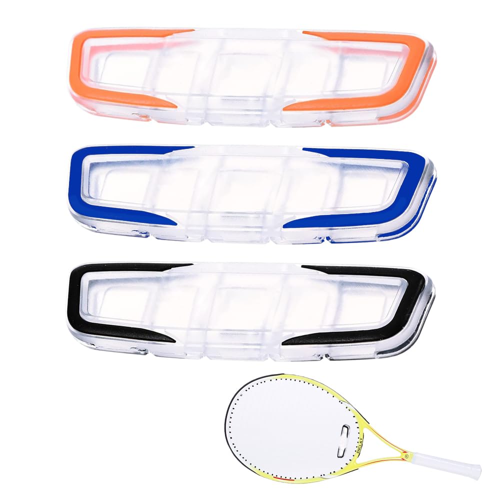 BuuyyBann 3 PCS Tennis Vibration Damper Soft Silicone Tennis Racket Dampener Long Stripe Racquet Shock Absorber Accessories for Tennis Player Sports Favor