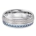 Tiitc Rings for Men Women Tungsten Carbide Meteorite with Blue Carbon Fiber Wedding Engagement Band 8mm