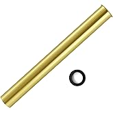 OPERMAXER Flanged Sink Tailpiece 1-1/4 in. OD, 12 inch Brass Extension Tube for Trap, Drain Connections, Siphon Immersion Pip