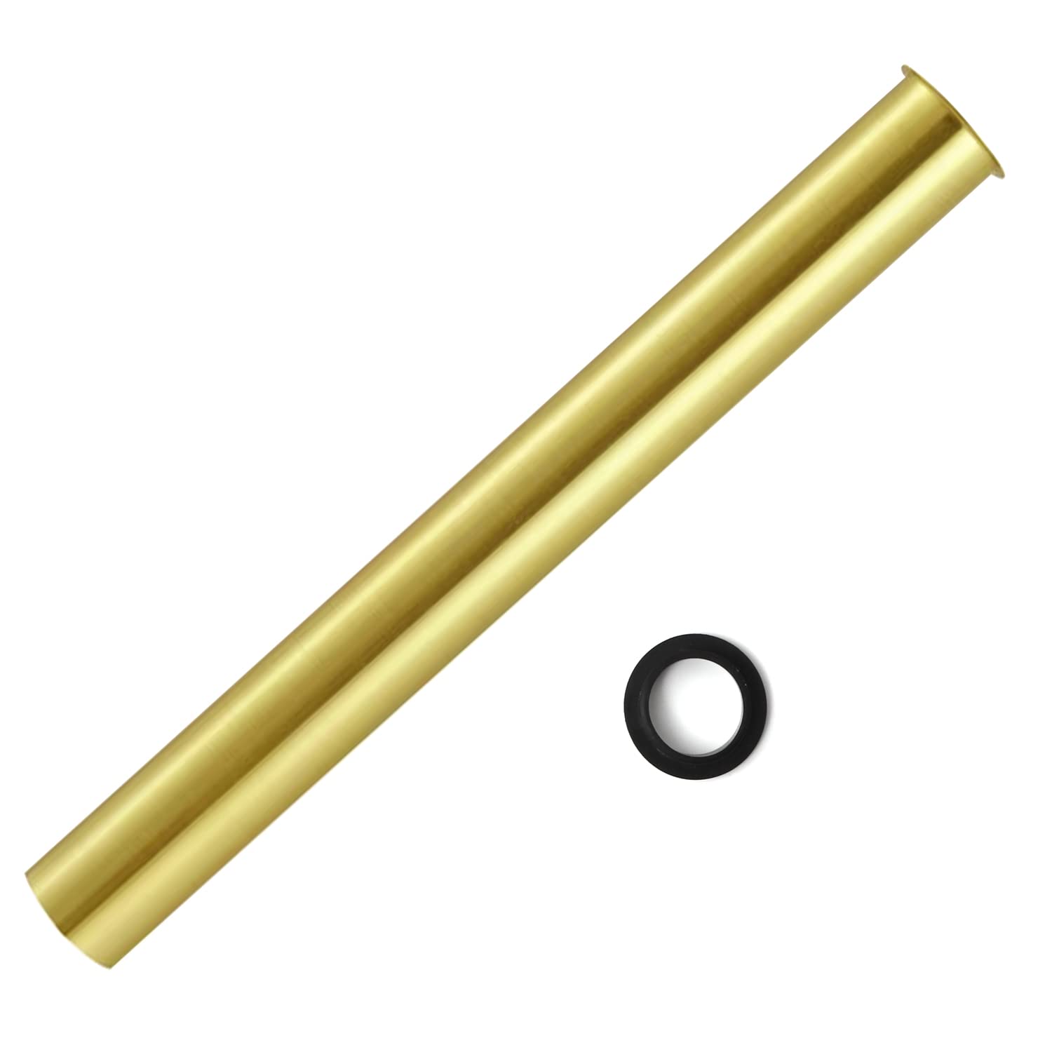 OPERMAXER Brass Immersion Pipe, 300 mm x 32 mm, Brushed Gold, 1-Pack