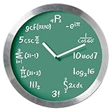 Mathematical Expression Blackboard Wall Clock - Classic Green Chalkboard Background