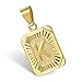 Hermah Gold Plated Charm Pendant Initital Capital Letter K Mens Womens Pendant Square Charm Fashion New Design