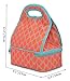 MIER Dual Compartment Insulated Lunch Box Bag Reusable Cooler Bag for Women, Girls(Orange)