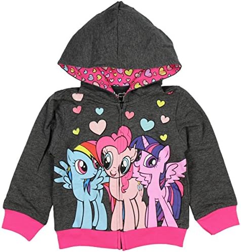 Mini Fine My Little Pony Little Girls Hoodie Rainbow Dash Pinkie Pie Twilight Sparkle 2T