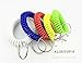 5pcs Coil Spring Keyring Wristband Telephone Line Spring Ring With Keychain(Assorted Colors)