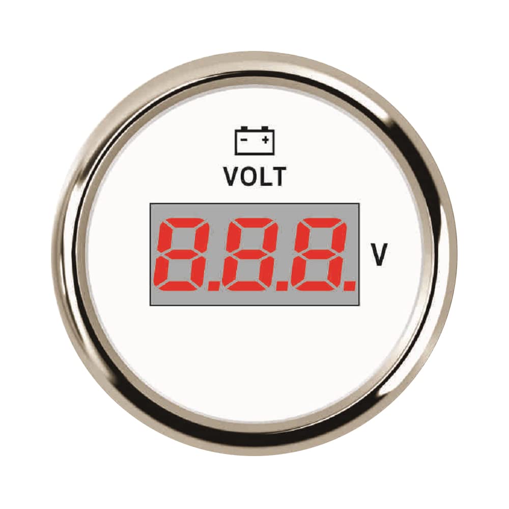 ELING Digital Voltmeter Voltage Gauge 8-32V with Backlight 52mm(2")