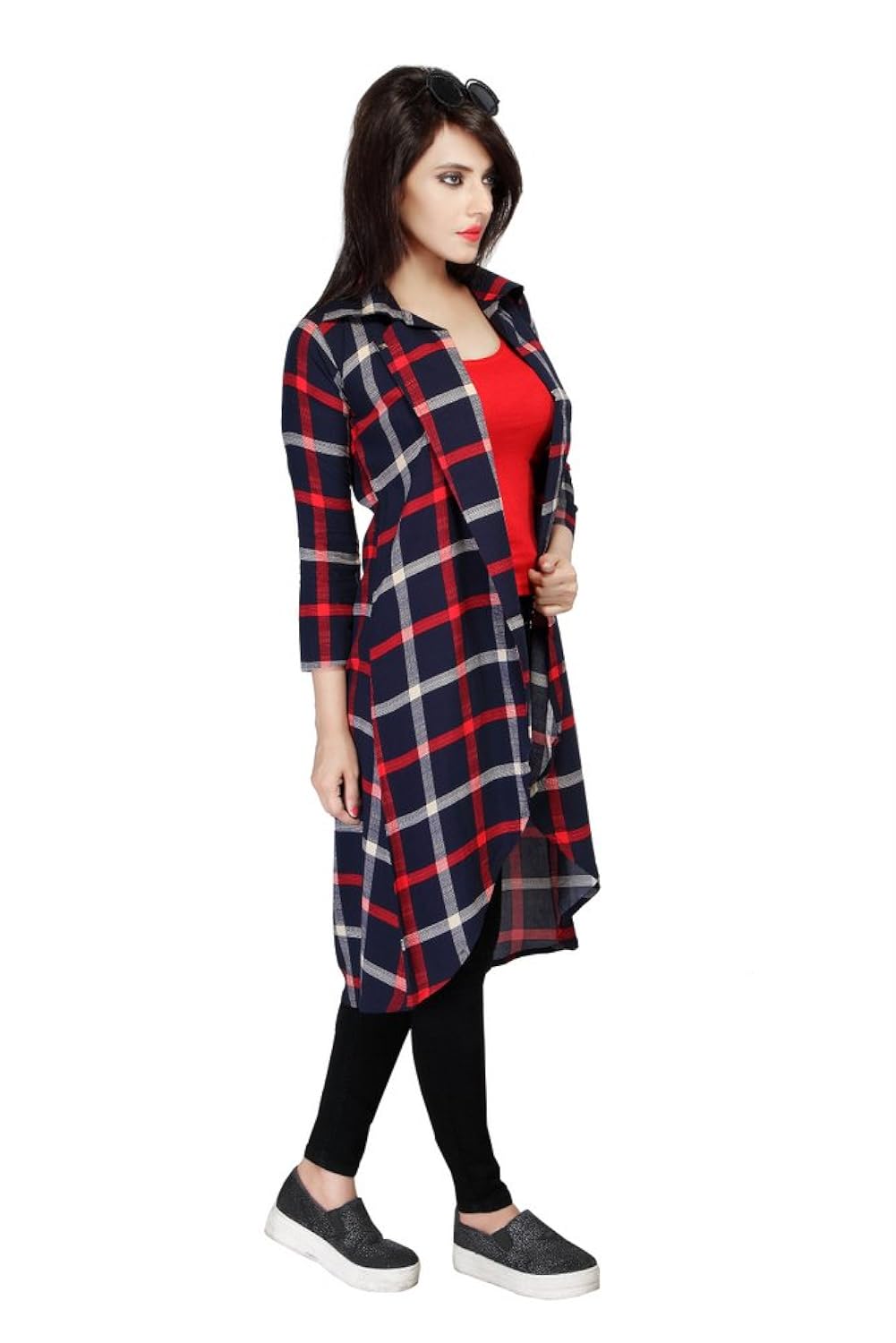 iraa new checked long women shrug(32" and 34")