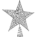 Ornativity Silver Star Tree Topper - Christmas Silver Glitter Sparkle Star Ornament Holiday Decor Top Toppers Xmas Decoration 9