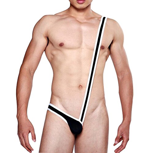 YiZYiF Men's Jock straps Singlet Underwear Leotard Bodysuit G-string Thongs