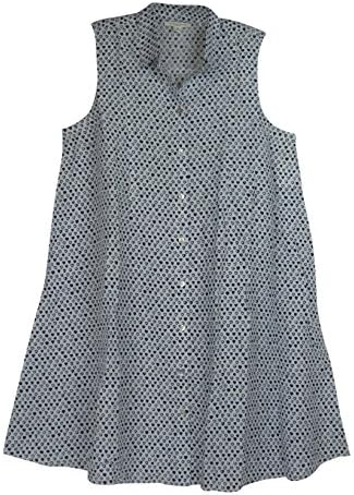 Beach Lunch Lounge Womens Shirt Dress Heart Pattern Casual Dress Navy L
