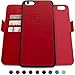 Dreem iPhone 6/6s Plus Wallet Case with Detachable SlimCase, Fibonacci Luxury Series, Vegan Leather, RFID Protection, 2-Way Stand, Gift Box - Red