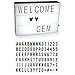 Lightess Cinema Light Box with Free Combination Letters and LED Light Message Board Lamp A4 Size, 90 Signs