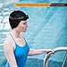 TOPLUS Swim Cap Women, Swimming Cap Waterproof Unisex Swimming Caps for Women and Swimming Cap for Men Silicone No-Slip - Dark Black
