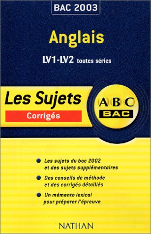 Anglais LV1, LV2, toutes séries