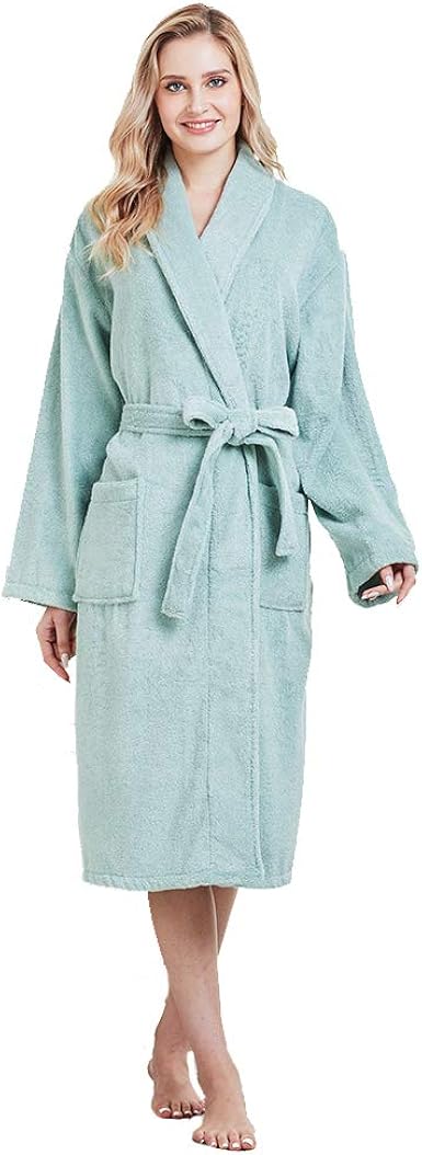 womens terry towelling bathrobe