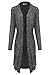 Hybrid & Company Womens Casual Open Front Drape Cardigan KSKW31127X BLACK 2X
