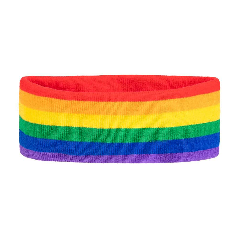 Boland 01898 - Rainbow Headband, One Size, Stretchy Headband with Stripes, Colourful, Costume, Fancy Dress, Theme Party, Christopher Street Day