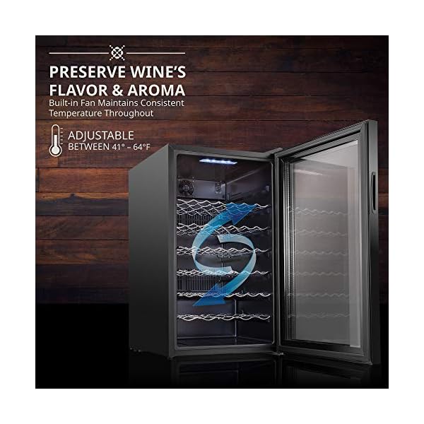 Ivation-51-Bottle-Compressor-Wine-Cooler-Refrigerator-wLock-Large-Freestanding-Wine-Cellar-For-Red-White-Champagne-or-Sparkling-Wine-41f-64f-Digital-Temperature-Control-Fridge-Glass-Door-Black