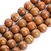 6mm Round Wood Jasper Beads Semi Precious Gemstone Beads for Jewelry Making Strand 15 Inch (63-66pcs)