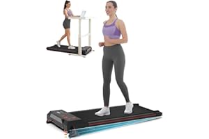 Redliro Walking Pad with Incline, Under Desk Treadmill for Home, Compact Walking Pad for Small Space, Portable Treadmill with Remote Control & Free Installation