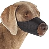 Guardian Gear Lined Nylon Dog Muzzle, 10-3/4-Inch Snout, Size 4, X-Large, Black