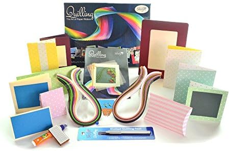 Shilpi Quilling Kit for Card Making, Photo Frame, Paper Bag, Envelope (13 Projects)