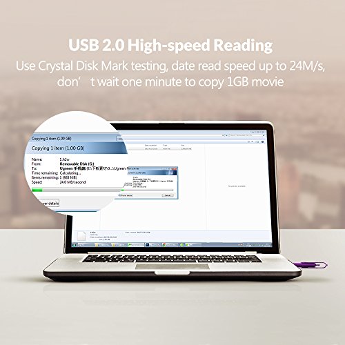 LEIZHAN 32GB OTG USB Flash Drive Purple USB 2.0 Pen Drive Gift Suitable for Android Smart Phone System 4.5 Above
