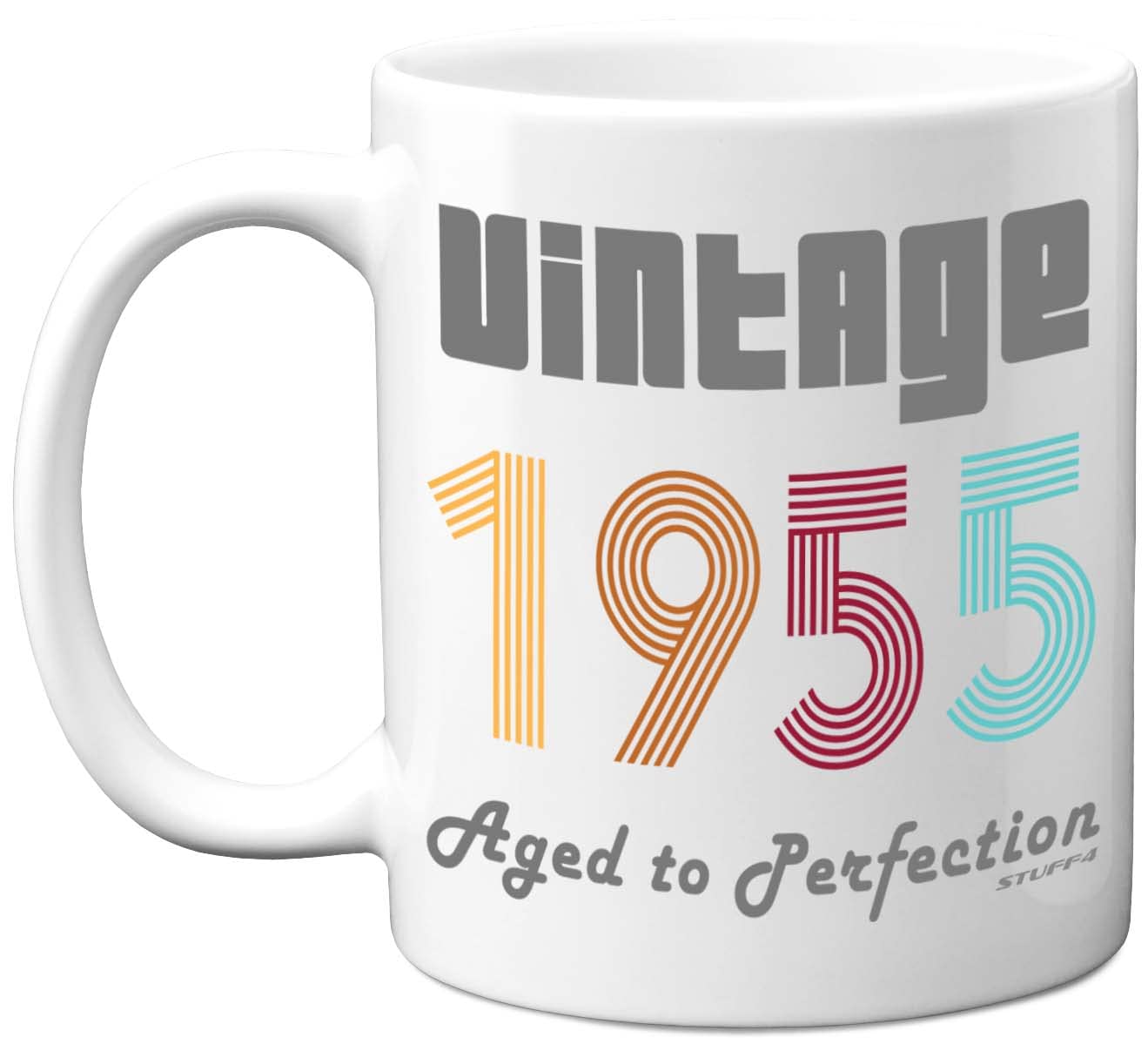 Stuff4 71st Birthday Gifts for Men Women - 1955 Vintage Coffee Mug, 11oz Ceramic Dishwasher Safe Mugs, Best Friend for Birthday or Christmas, Funny 71st Gifts Him Her