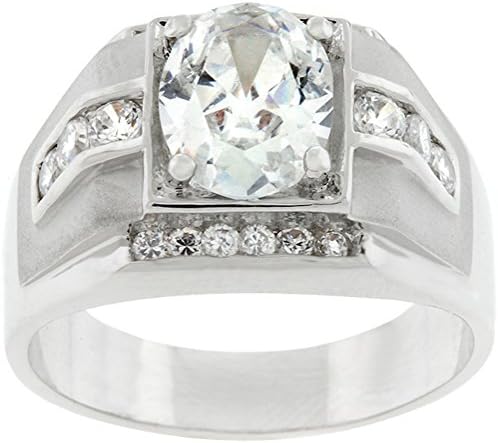Alexander James "Street" Silver-tone Clear Cubic Zirconia Mustang Cocktail Ring Size 11