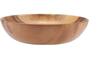 Wooden Salad Bowl, Acacia Wood Salad Bowl Large Individual Bowl, Large Hand Made Salad Mixing Bowl for Salad Soup Rice, Kitch