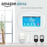 BIBENE 3G WIFI Home Security Alarm System with 4.3'' Touch Screen Keypad APP Control PIR Motion Sensor Alzheimer Door Alarm No Monthly Fee DIY Alexa Alarm System Expandable 792 Sensors for Home Office
