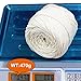 Macrame Cord 4mm X 100m(109 yd) 4 PLY Natural Virgin Cotton Natural Color Macrame Wall Hanging Plant Hanger Macrame Swing Chair Boho Dream Catcher DIY Craft Making Knitting Rope 3mm 4mm 5mm (4mm)