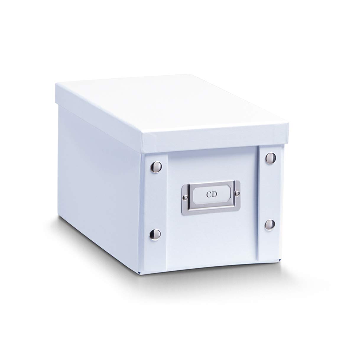 Zeller CD-Box, Cardboard, White, 16.5 x 28 x 15 cm