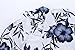 Palm Wave Men's Hawaiian Shirt Aloha Shirt L White with Navy Floral