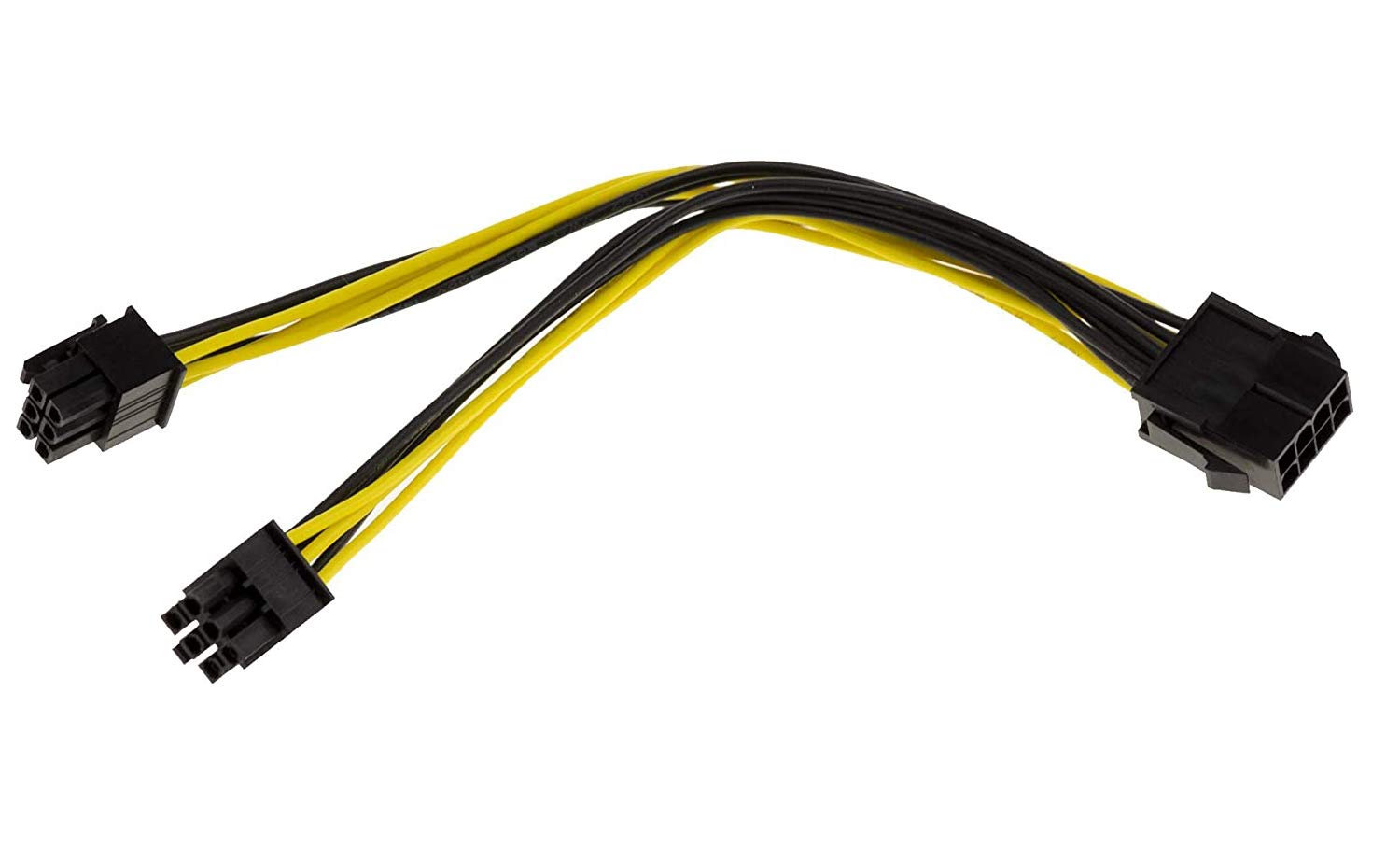 KALEA-INFORMATIQUE ATX 8-pin Female to PCIe 6-pin Male adapter cable for graphics card. Length 20 cm