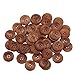 LAYs 1 Inch Wooden Round Buttons with 4 Holes 50pcs for Sewing DIY Craft Scrapbooking Clothing