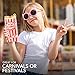1 oz Paper Popcorn Bags Bulk (500 Pack) Small Red & White Pop-corn Bag Disposable for Carnival Themed Party, Movie Night, Halloween, Popcorn Machine Accessories & Supplies, Individual Servings