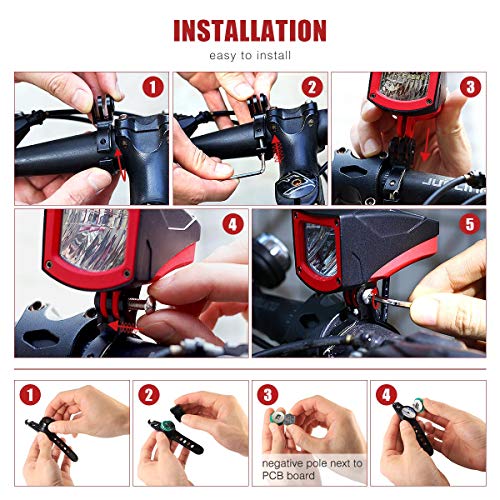 NOVSIGHT Bike Headlight with RF Remote Control 1600 Lumens Rechargeable