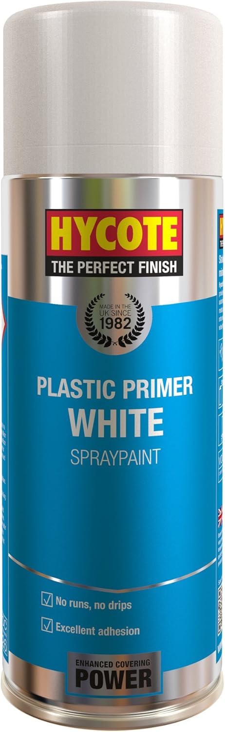 Hycote High Build Aerosol Car Spray Paint, White Plastic Primer, 400 ml