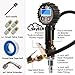 SkyEca Digital Tire inflator gauge for air compressor with smart valve caps for free, Black, Medium