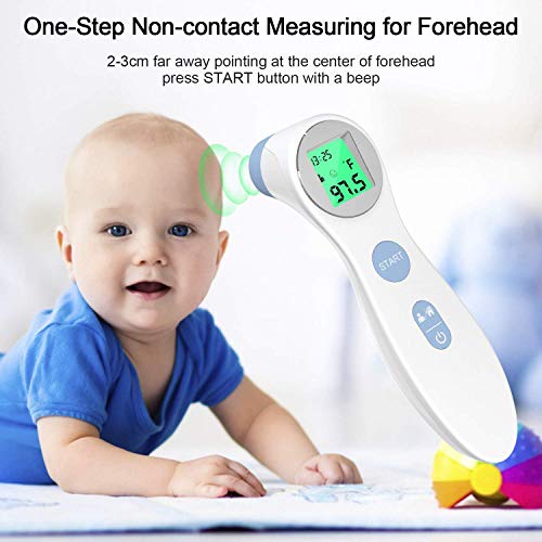 Digital Forehead Thermometer Non Contact for Adults Kids and Babies