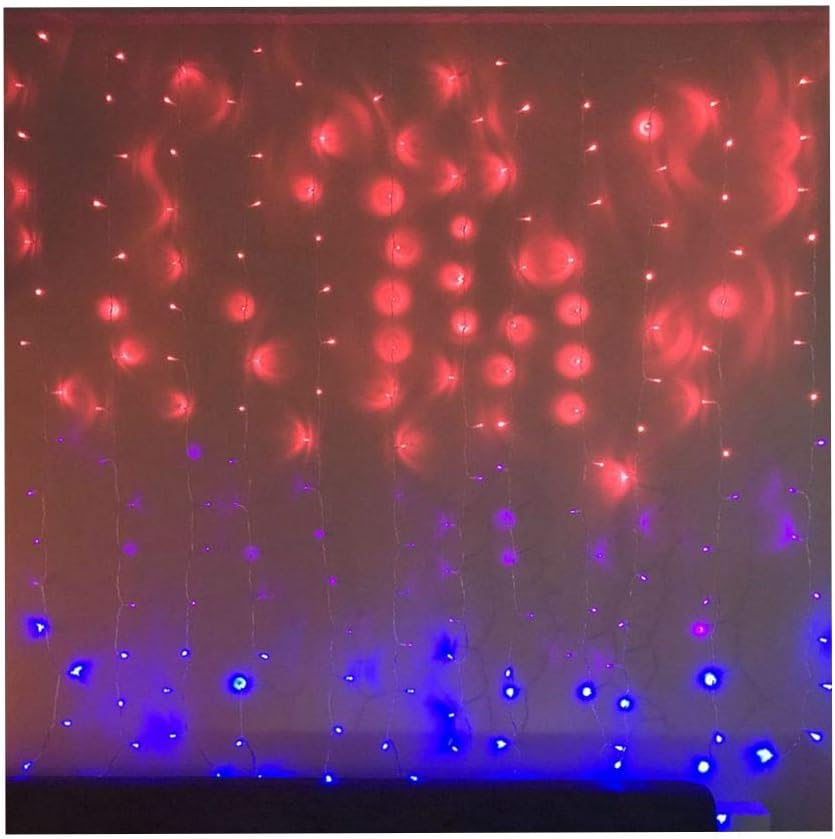 Fefelightup Rainbow Curtain Lights Fairy Lights Icicle Lights Fantasy Unicorn (Midnight)